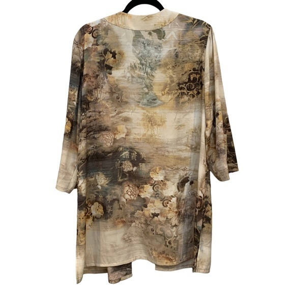 Chicos Travelers Collection Jacket Kimono Open‎ Front Size 3 - Picture 4 of 10